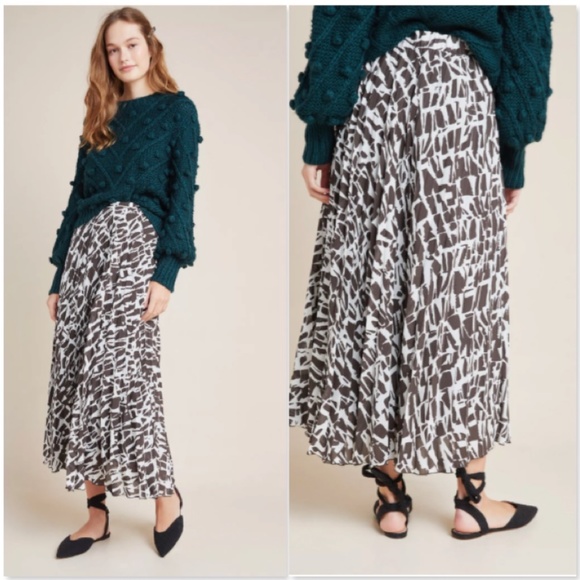 Anthropologie Maeve pleated midi skirt NWT - Picture 2 of 8